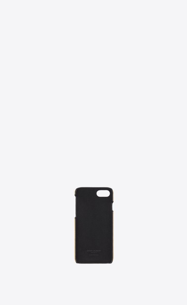 Custodia per iPhone 8 in pelle goffrata lamé dorata